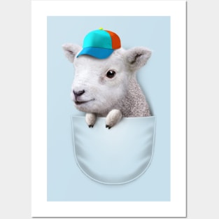 POCKET LAMB WITH CAP Posters and Art